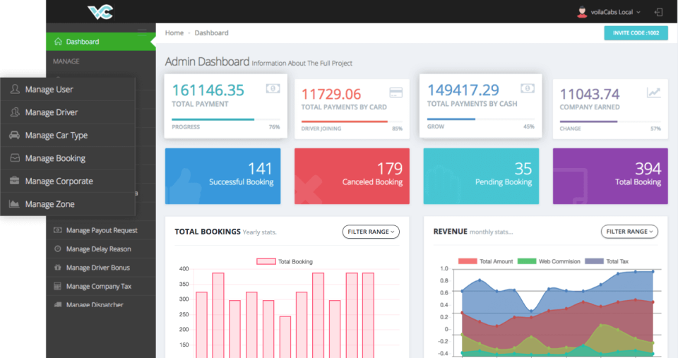 screenshot of Voila Cabs
